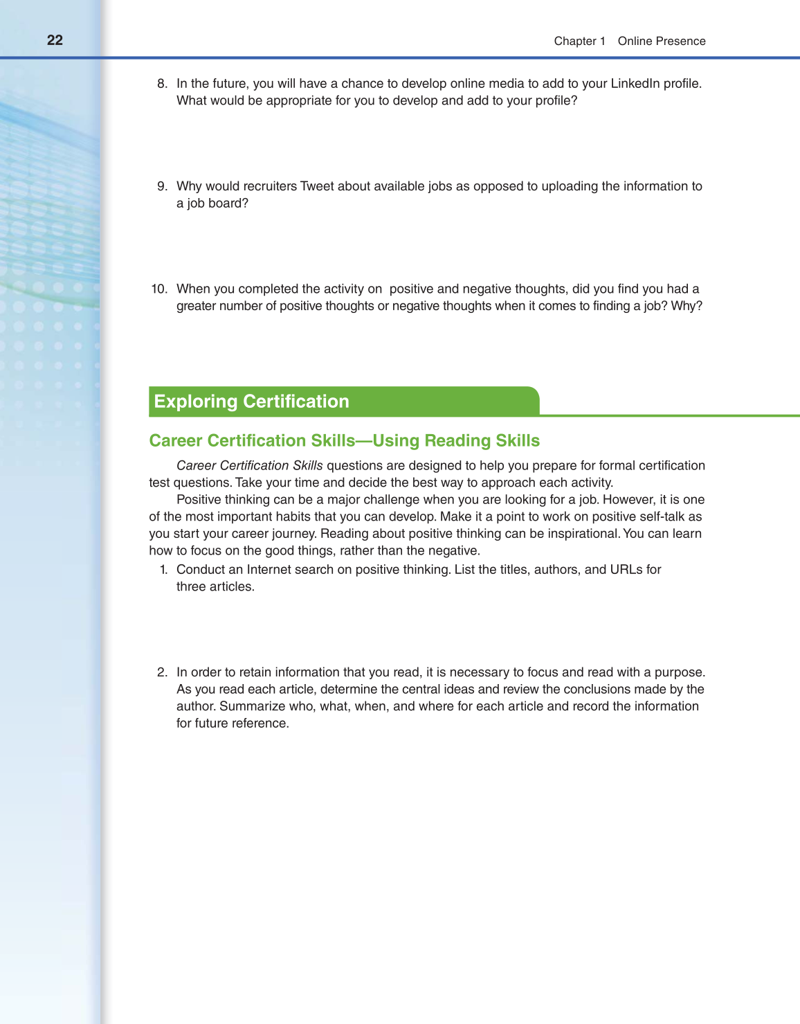 Connect to Your Career, 1st Edition page 22