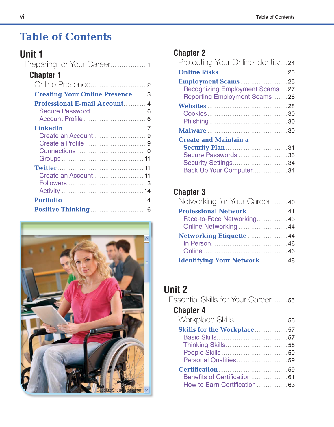 Connect to Your Career, 1st Edition page vi