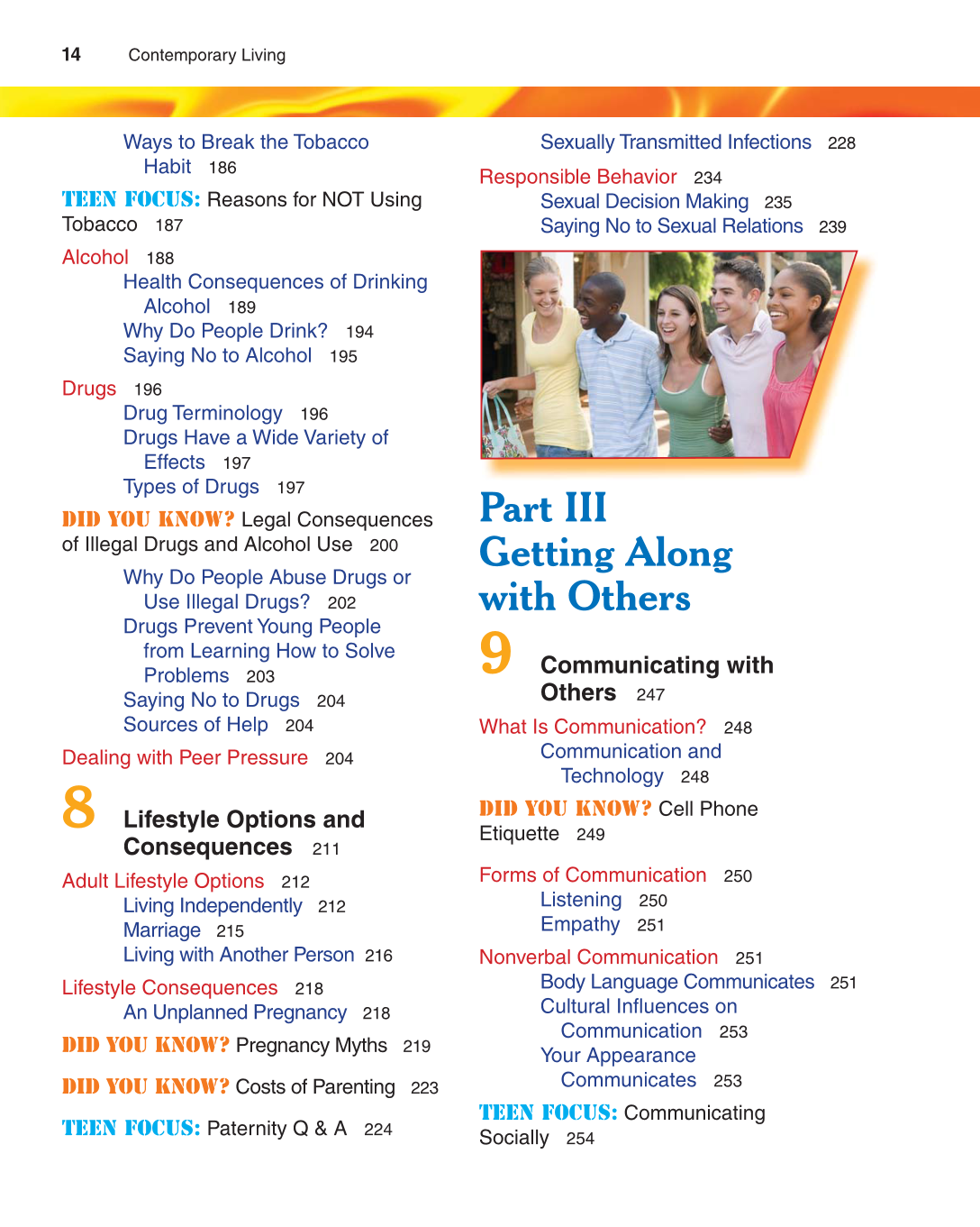 Contemporary Living, 12th Edition page 14