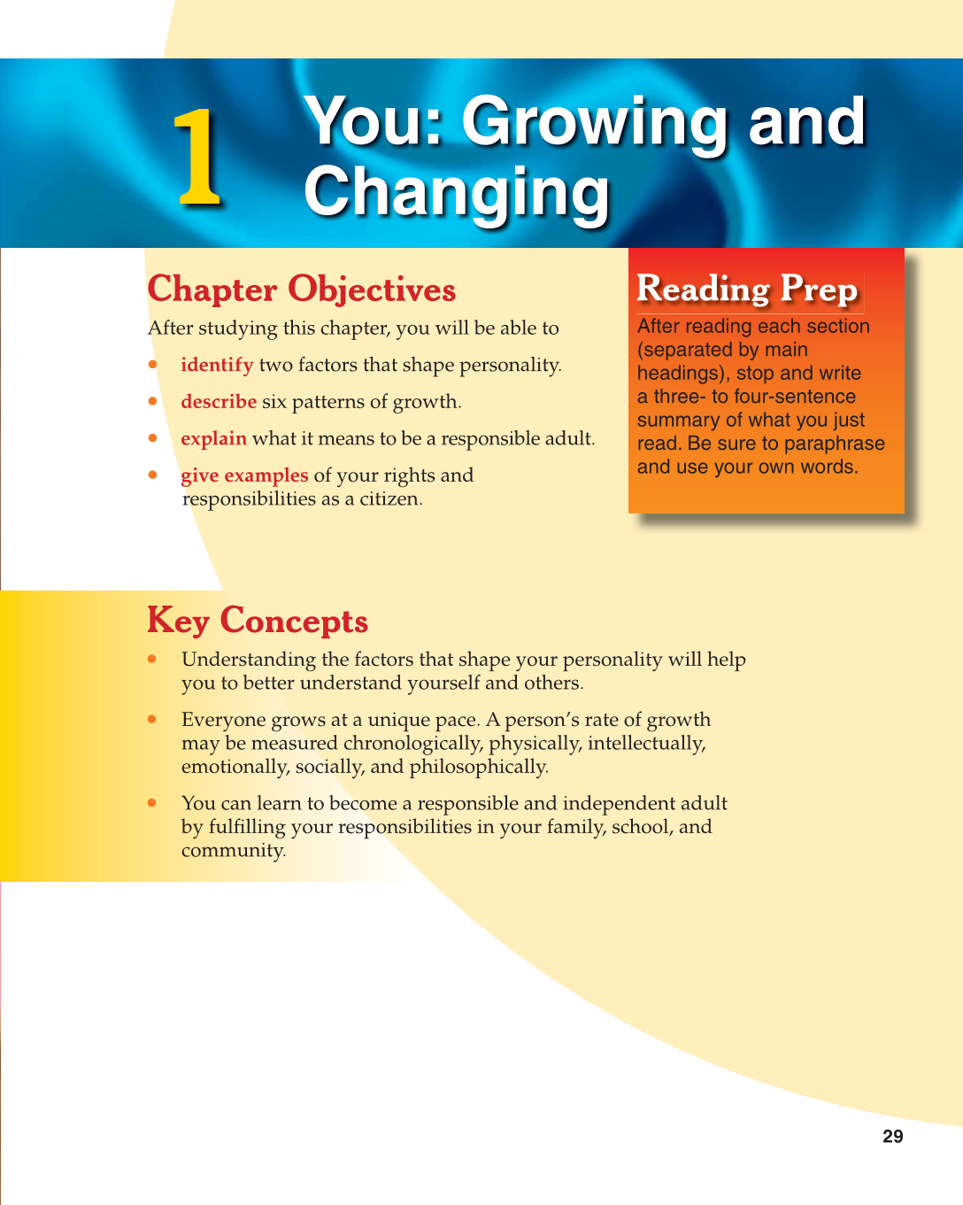 Contemporary Living, 12th Edition page 29