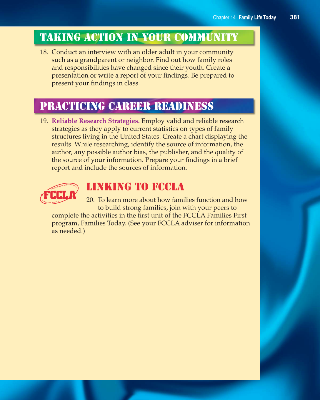 Contemporary Living, 12th Edition page 381