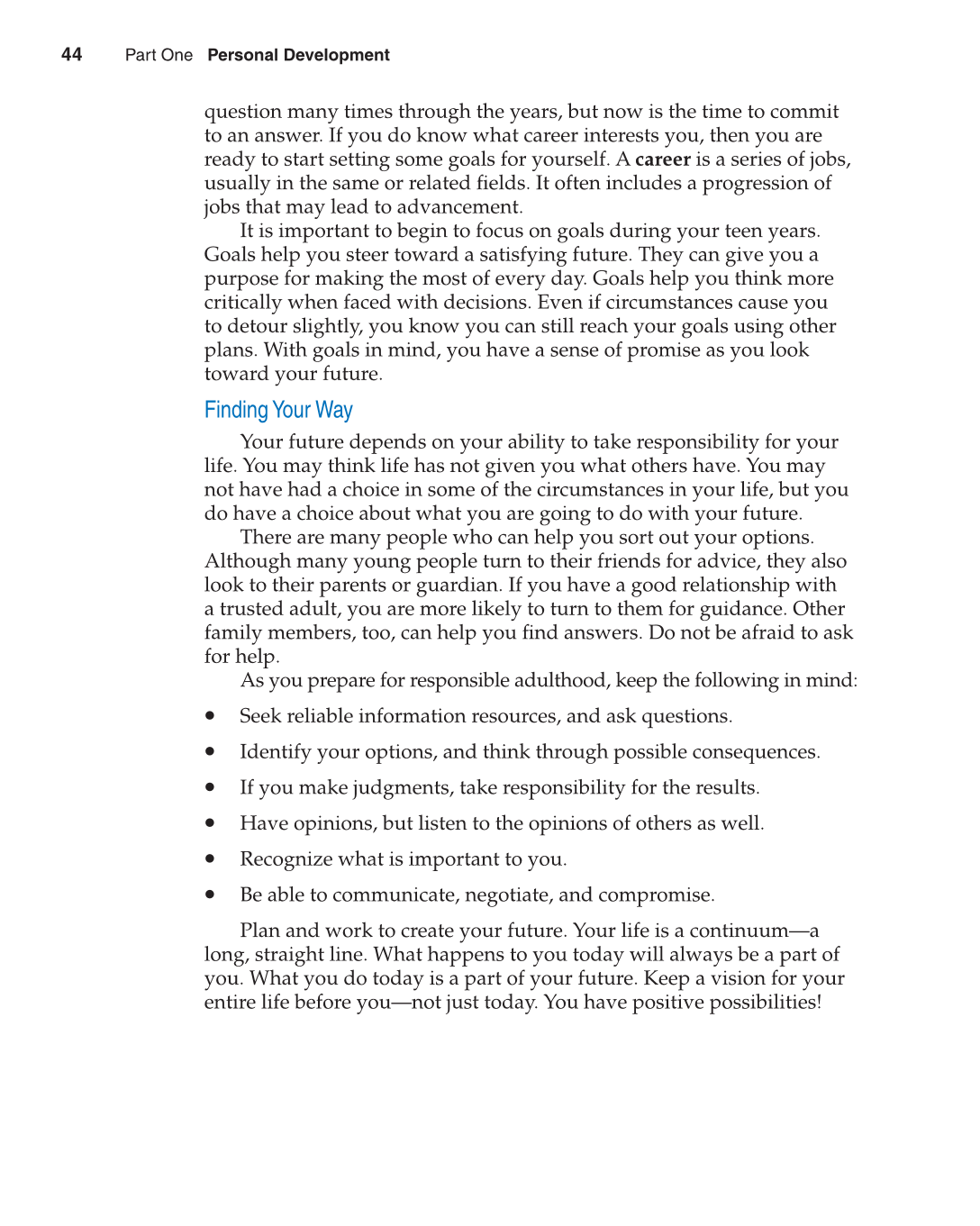 Contemporary Living, 12th Edition page 44