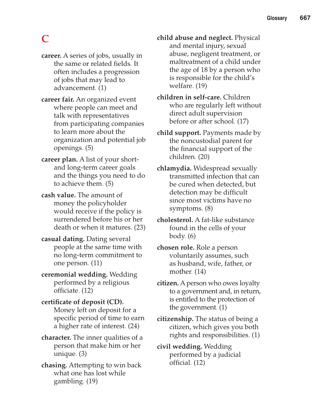 Contemporary Living, 12th Edition page 667