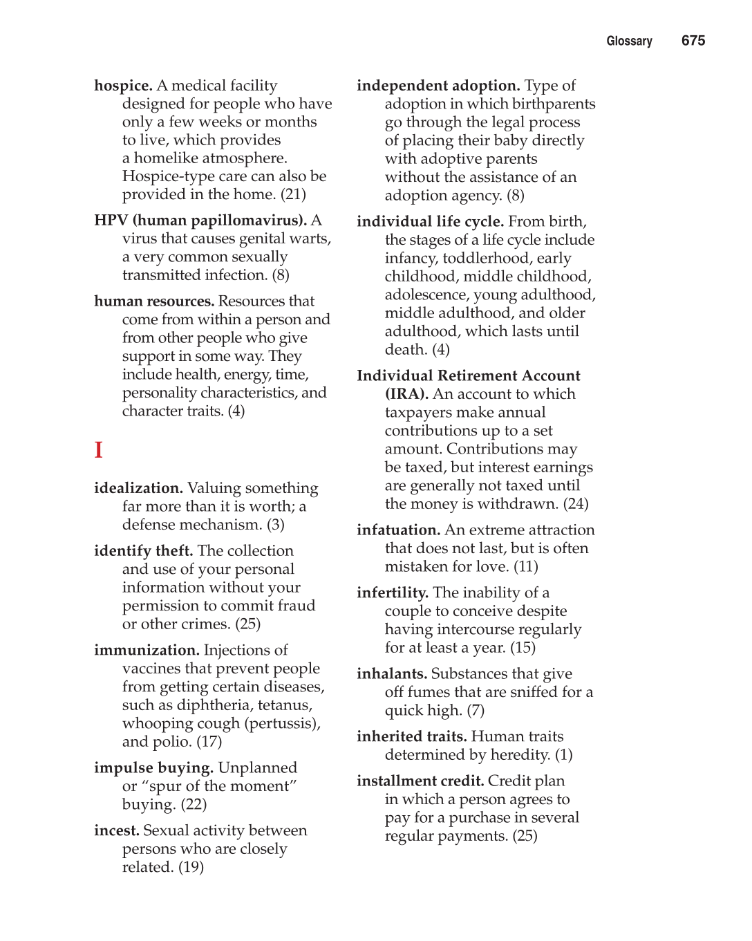 Contemporary Living, 12th Edition page 675