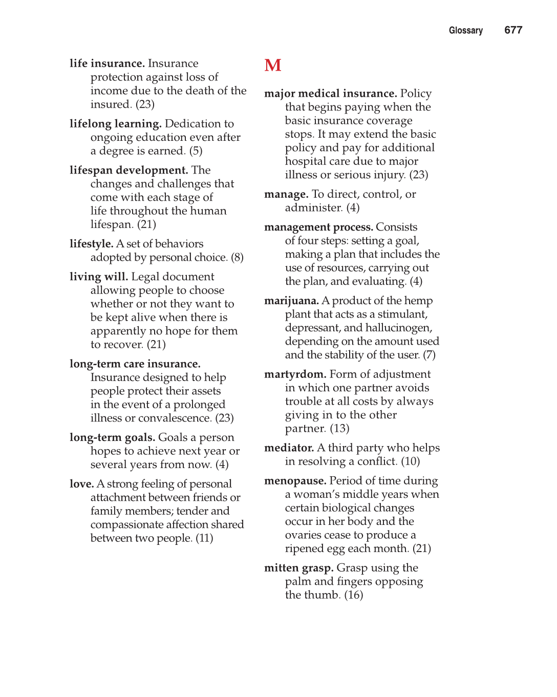 Contemporary Living, 12th Edition page 677