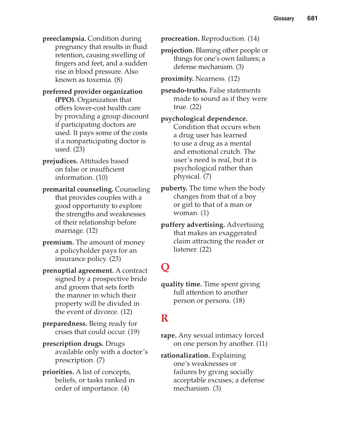 Contemporary Living, 12th Edition page 681