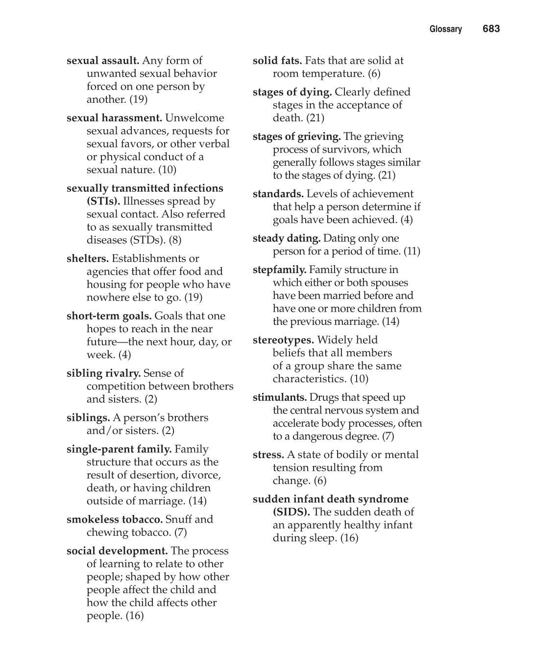 Contemporary Living, 12th Edition page 683