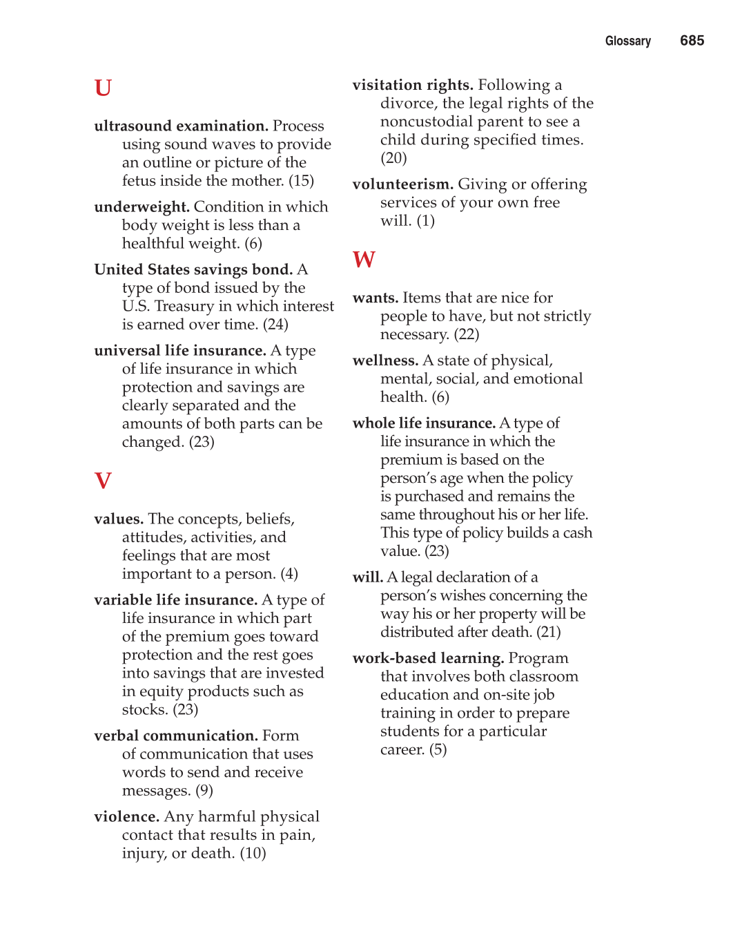 Contemporary Living, 12th Edition page 685