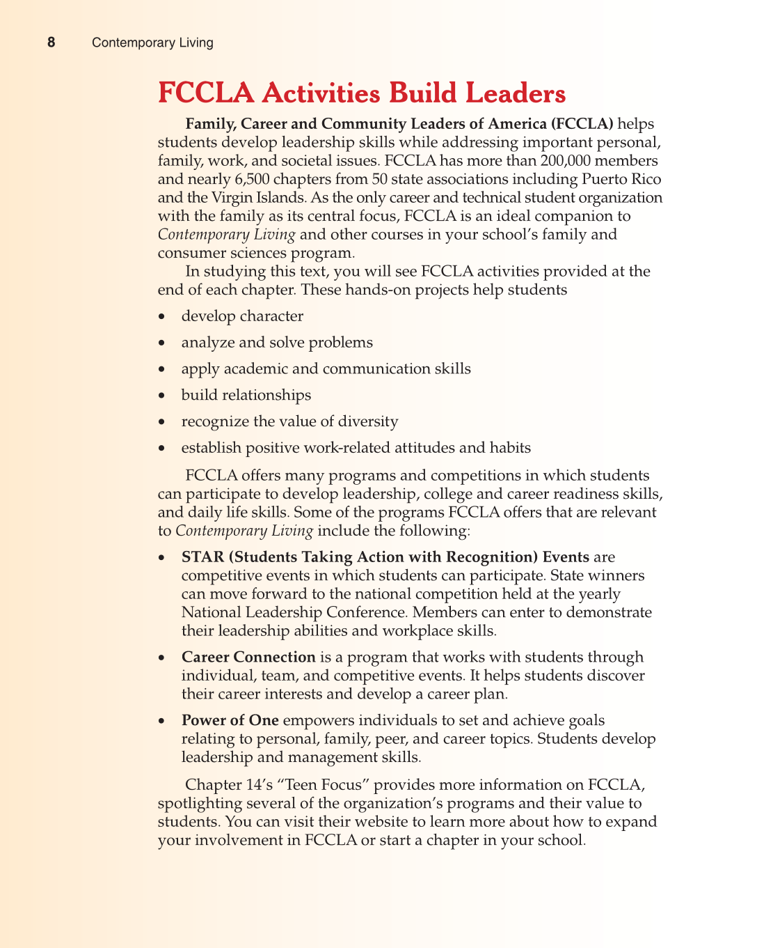 Contemporary Living, 12th Edition page 8