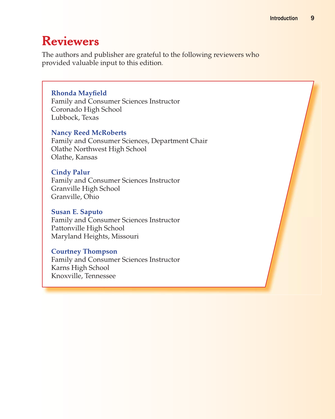 Contemporary Living, 12th Edition page 9