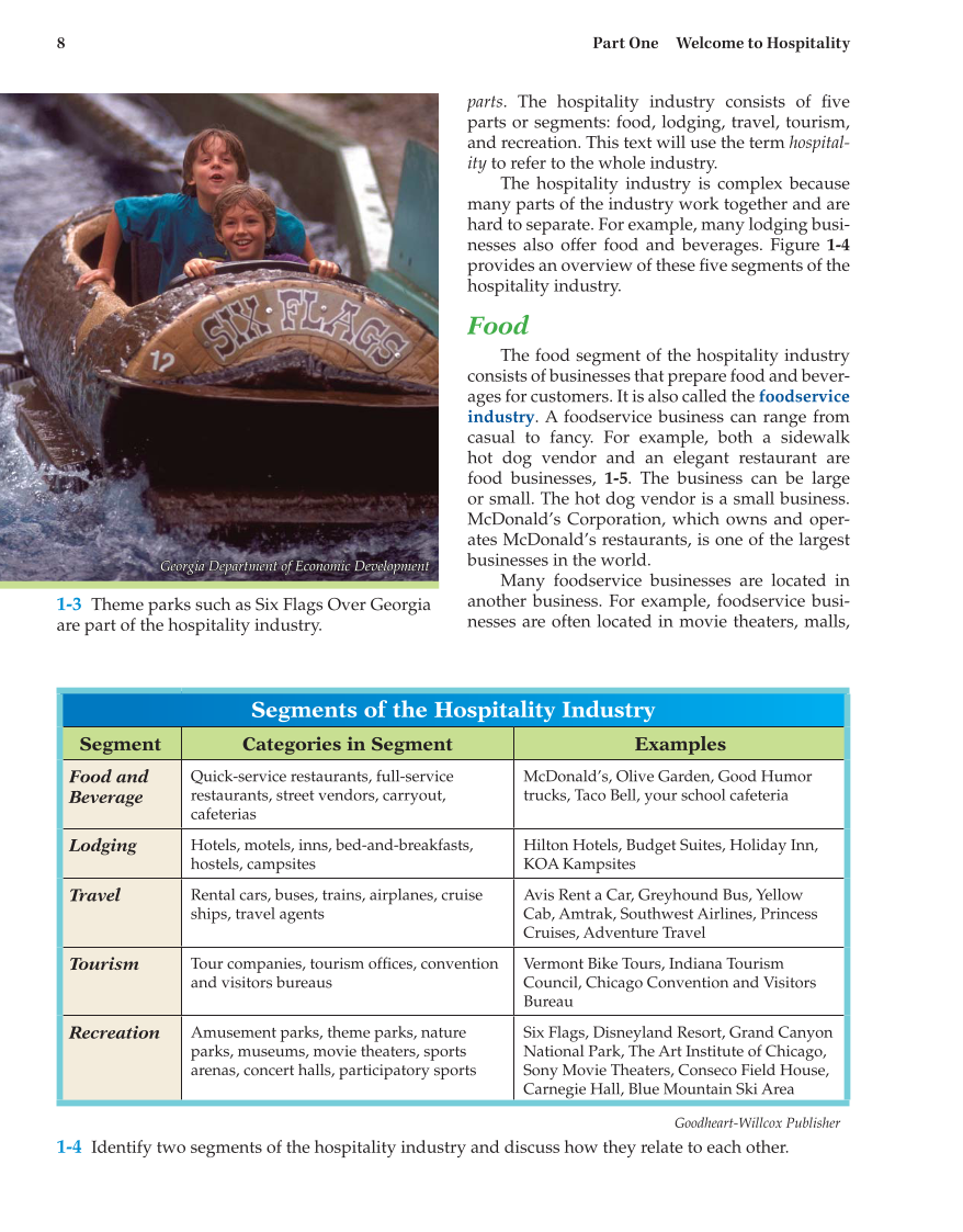 Hospitality Services, 3rd Edition page 8