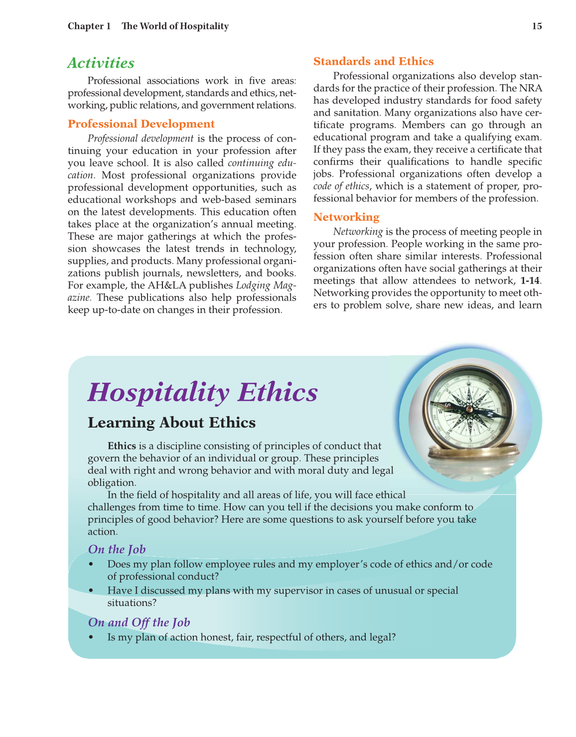 Hospitality Services, 3rd Edition page 15