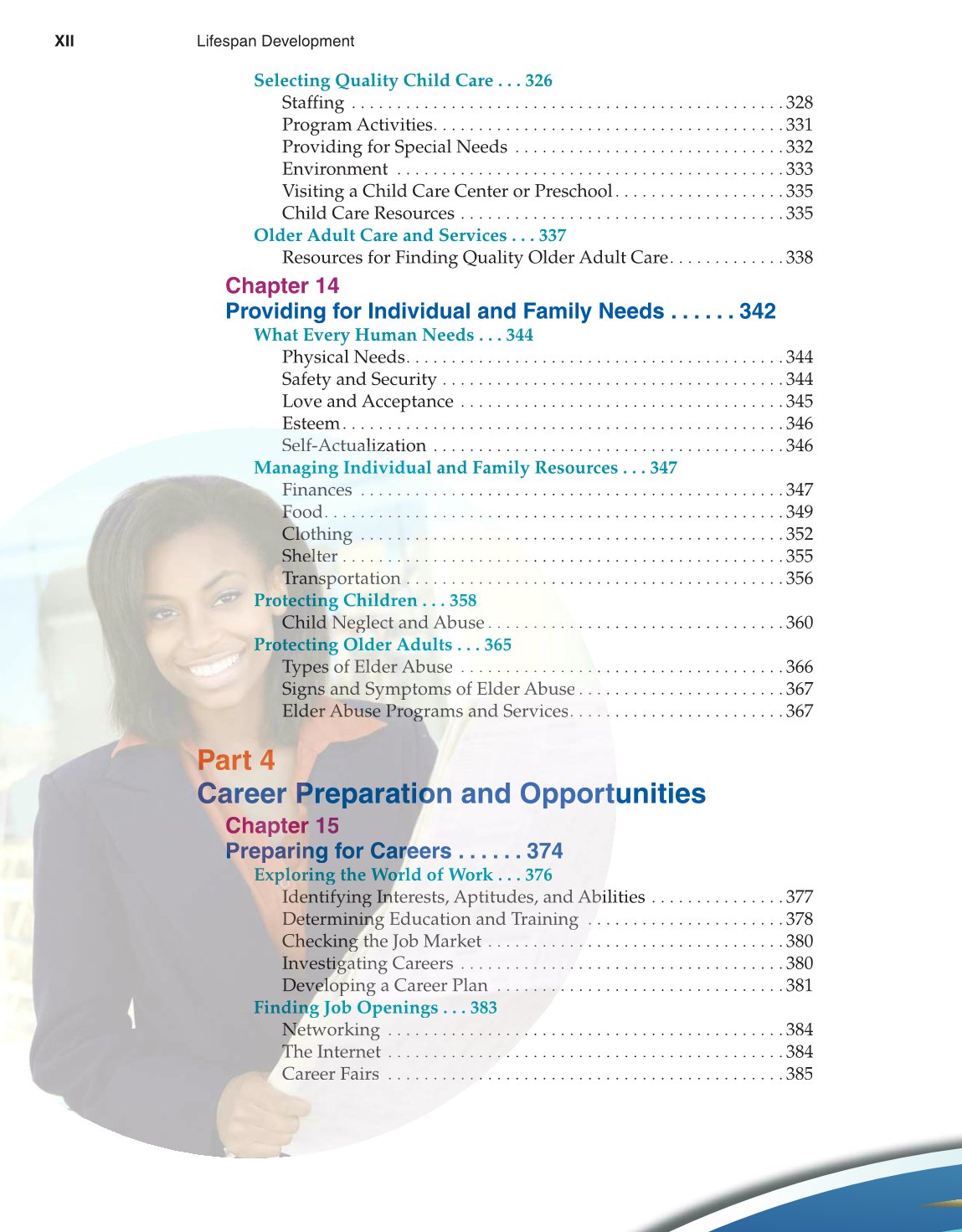 Lifespan Development, 1st Edition page XII