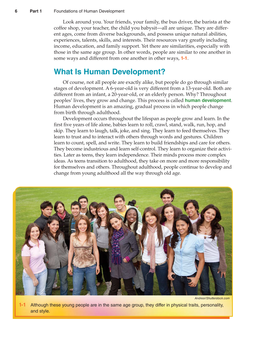 Lifespan Development, 1st Edition page 6