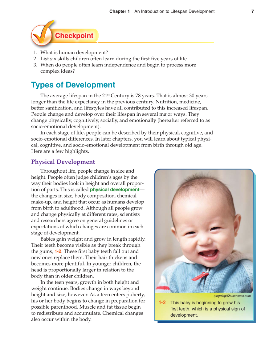 Lifespan Development, 1st Edition page 7