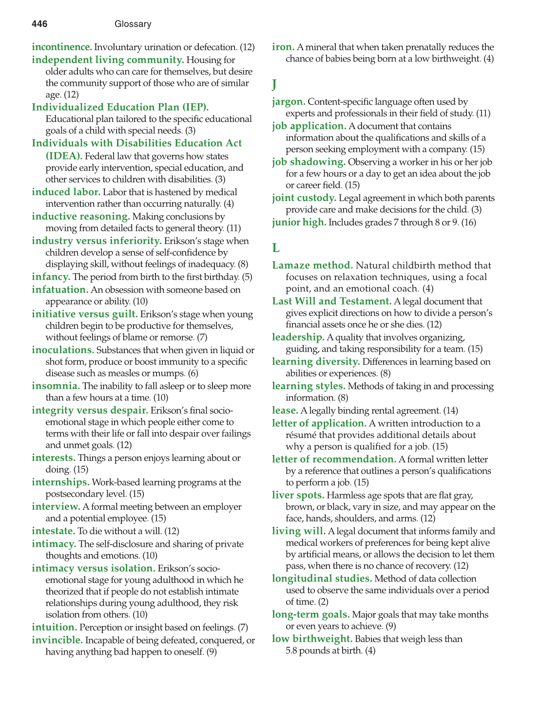 Lifespan Development, 1st Edition page 446