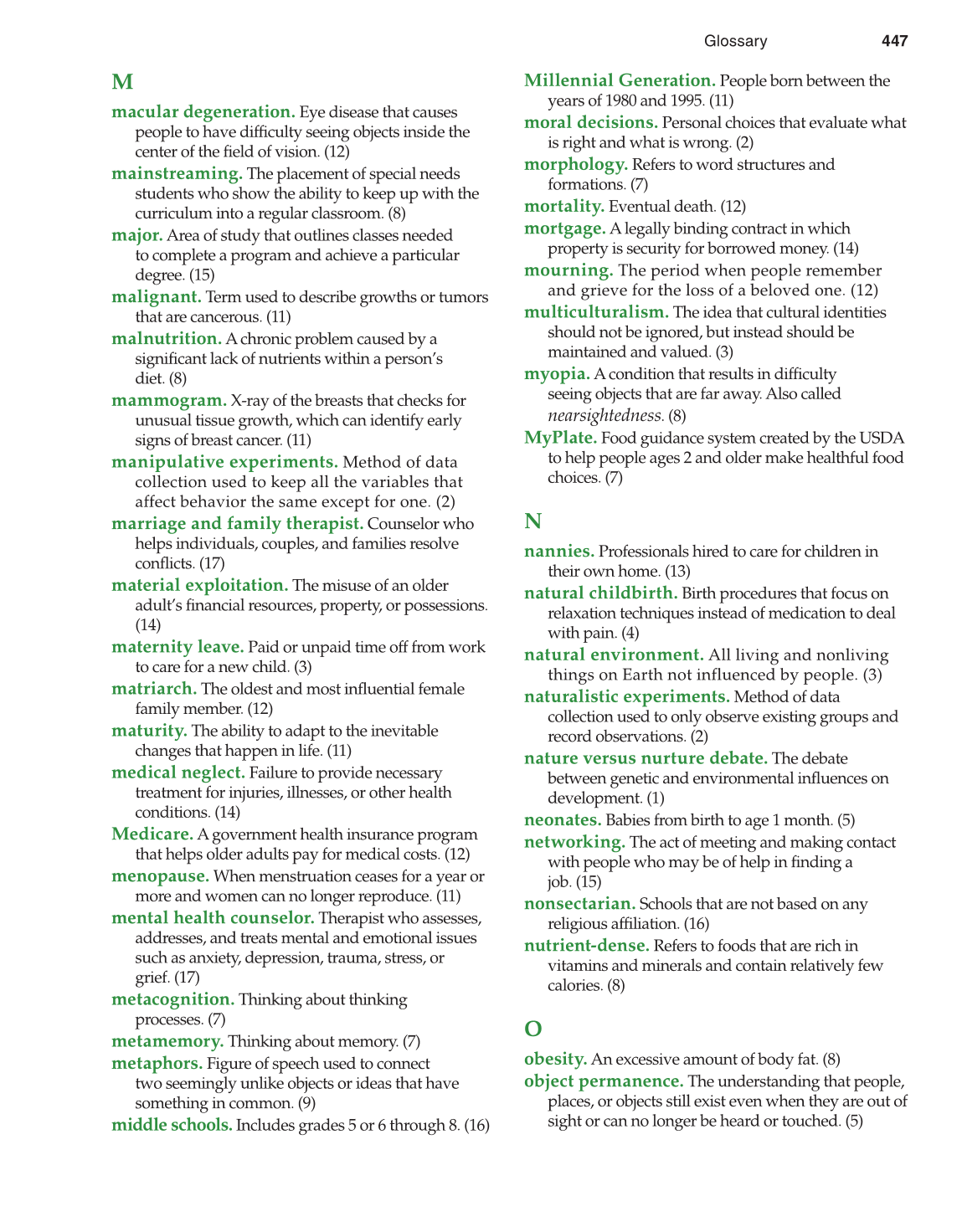 Lifespan Development, 1st Edition page 447