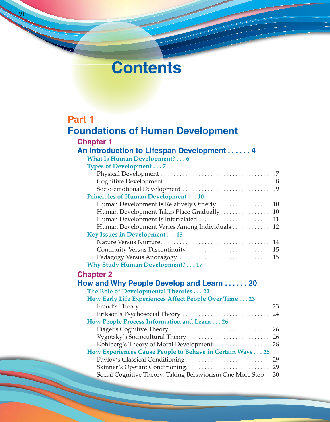 Lifespan Development, 1st Edition page VI