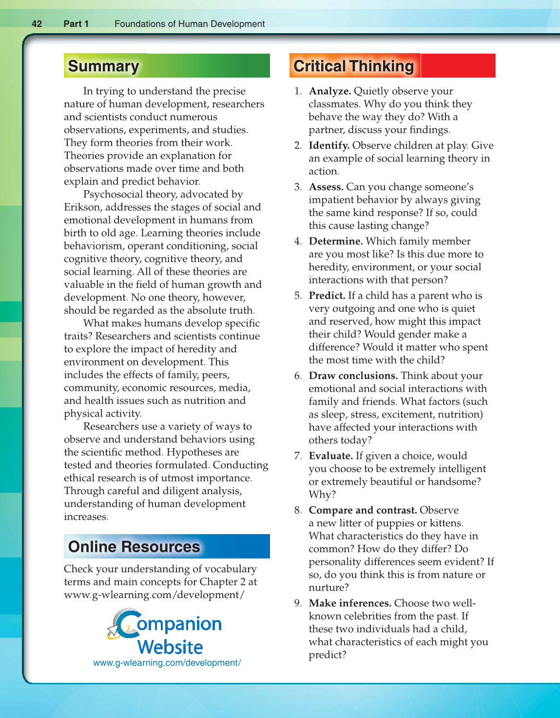 Lifespan Development, 1st Edition page 42