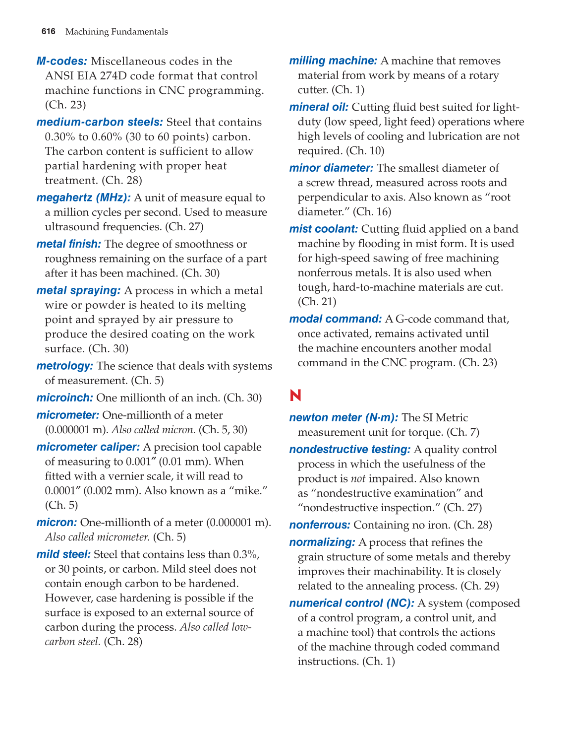 Machining Fundamentals, 9th Edition page 616