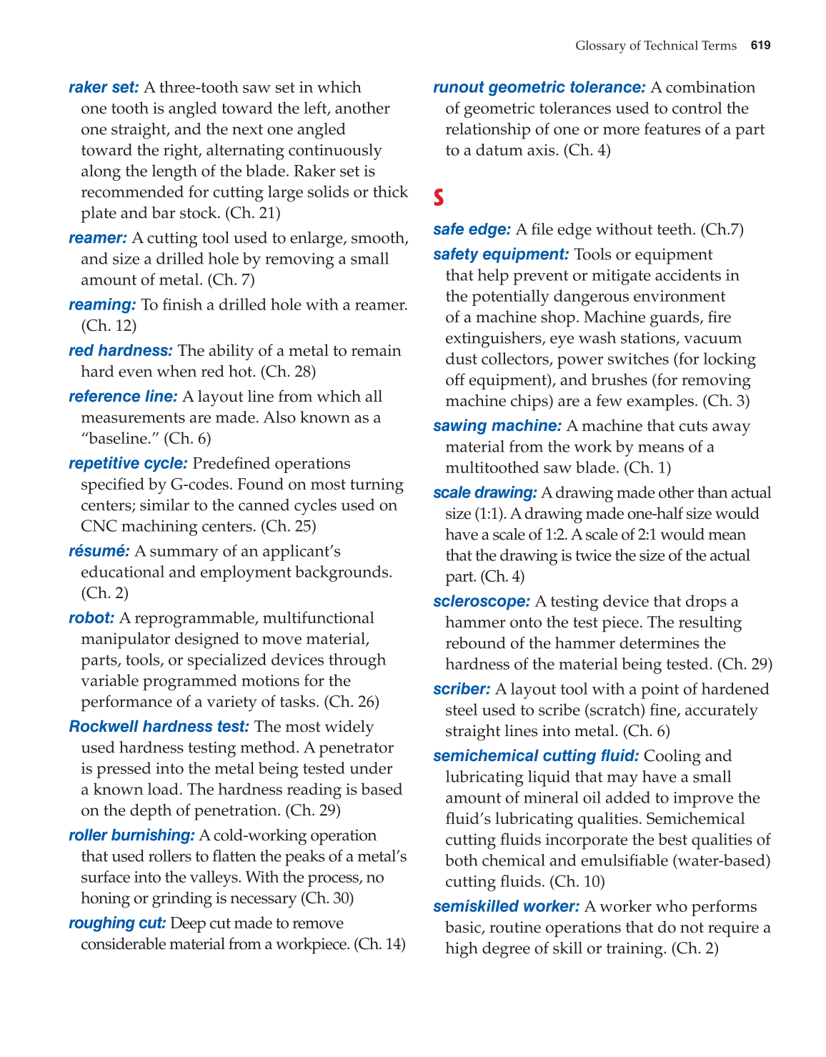 Machining Fundamentals, 9th Edition page 619