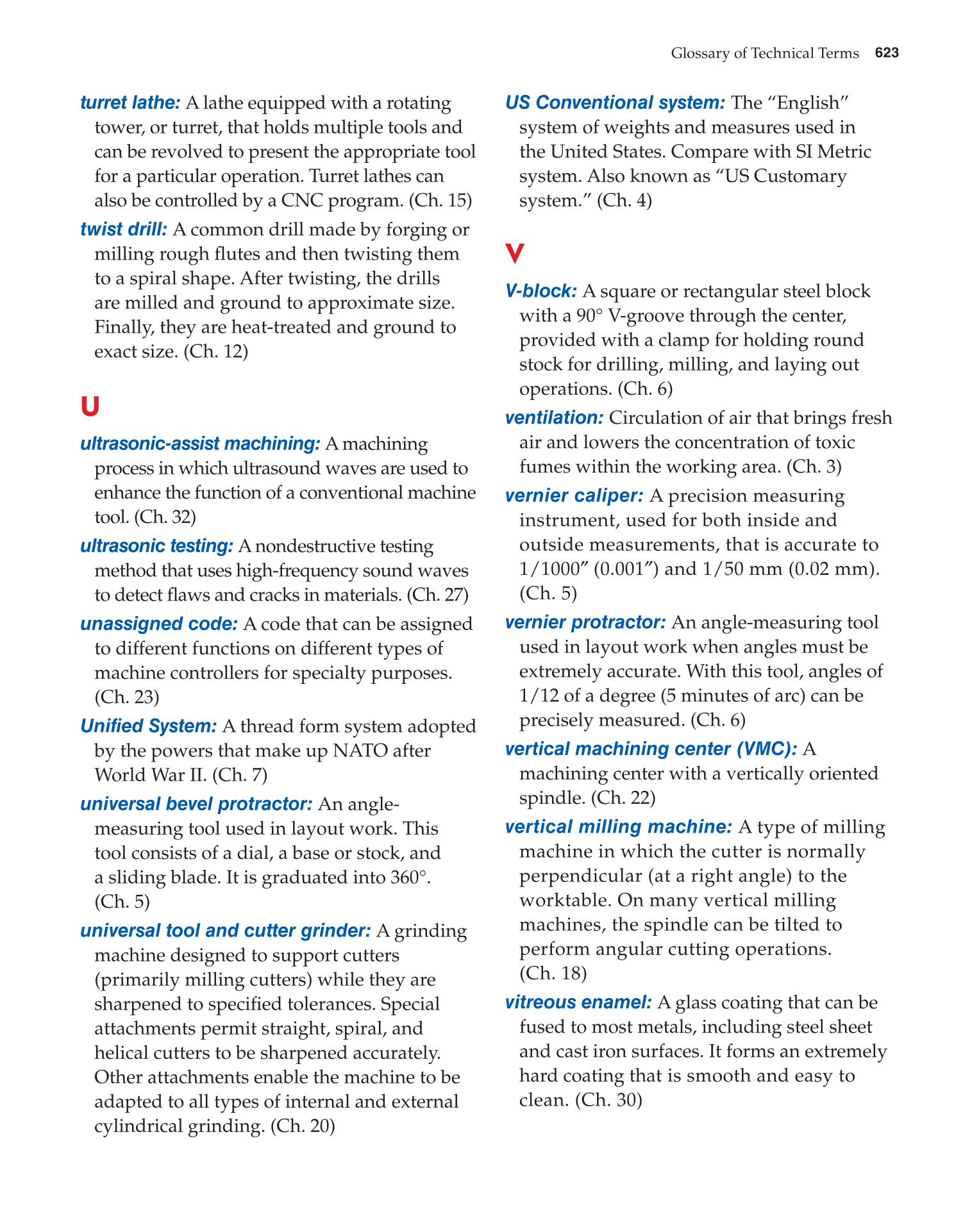 Machining Fundamentals, 9th Edition page 623