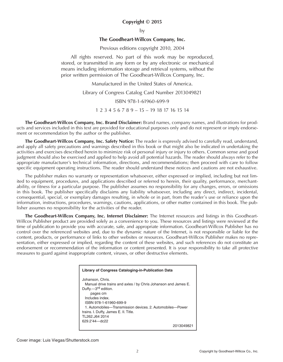 Manual Drive Trains and Axles, 3rd Edition page 2