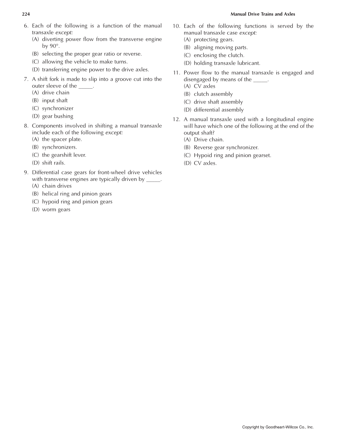 Manual Drive Trains and Axles, 3rd Edition page 224