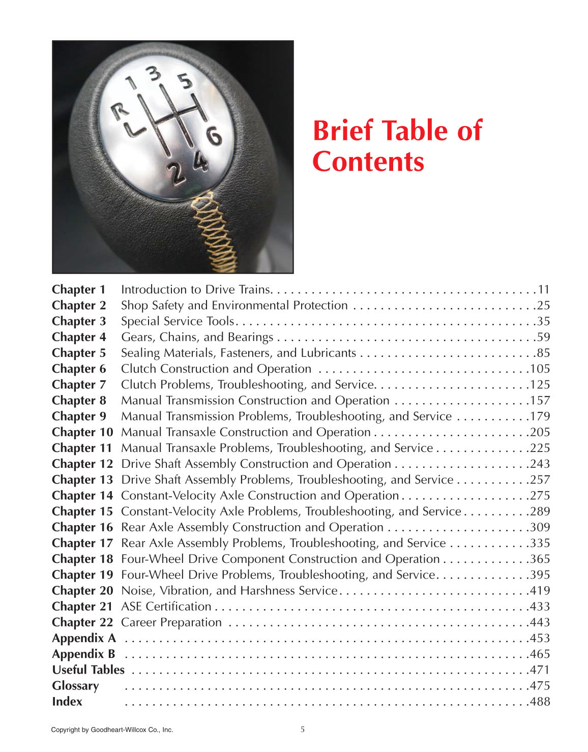 Manual Drive Trains and Axles, 3rd Edition page 5