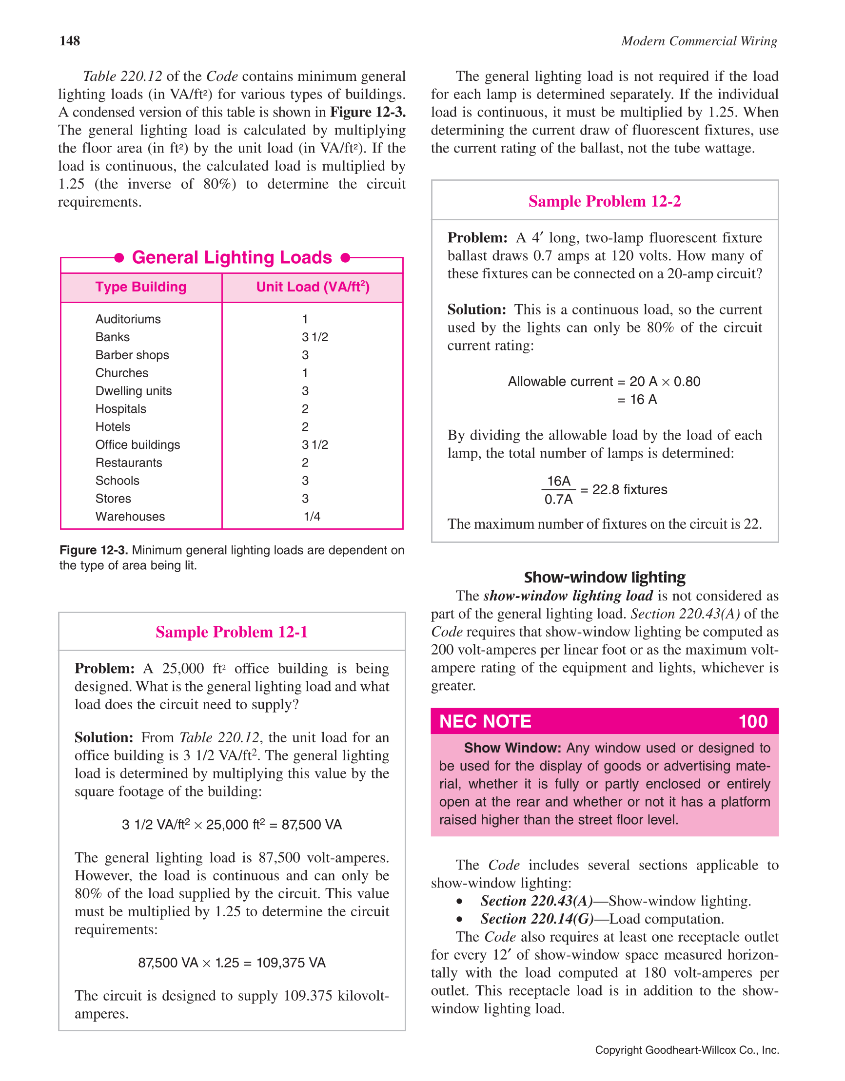 Modern Commercial Wiring, 6th Edition page 148