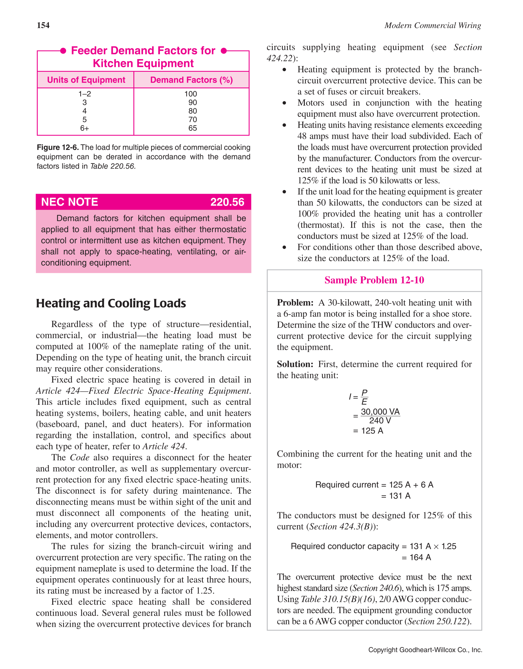 Modern Commercial Wiring, 6th Edition page 154