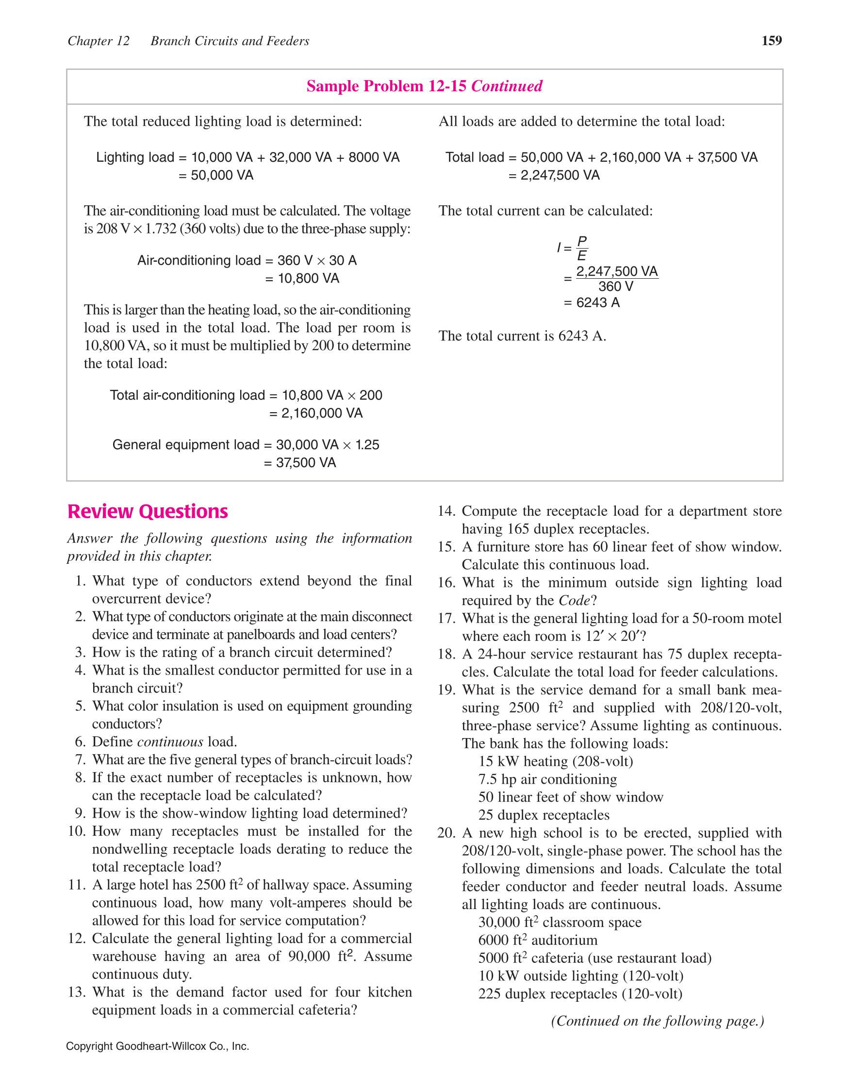 Modern Commercial Wiring, 6th Edition page 159