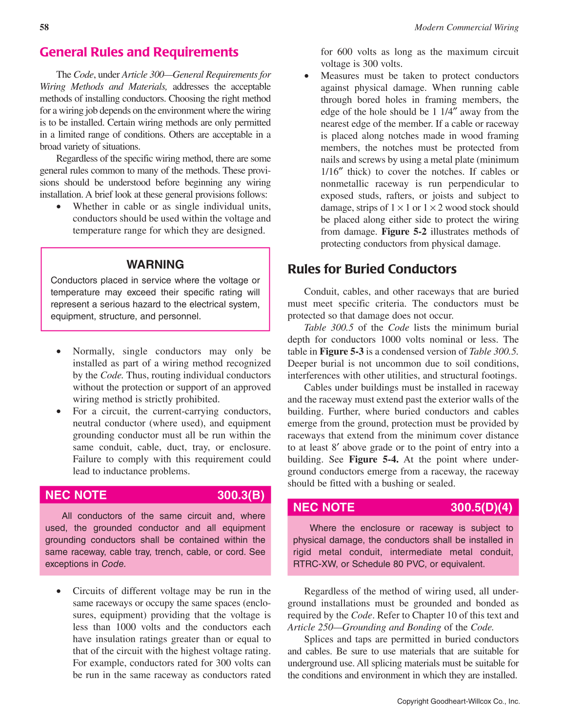 Modern Commercial Wiring, 6th Edition page 58