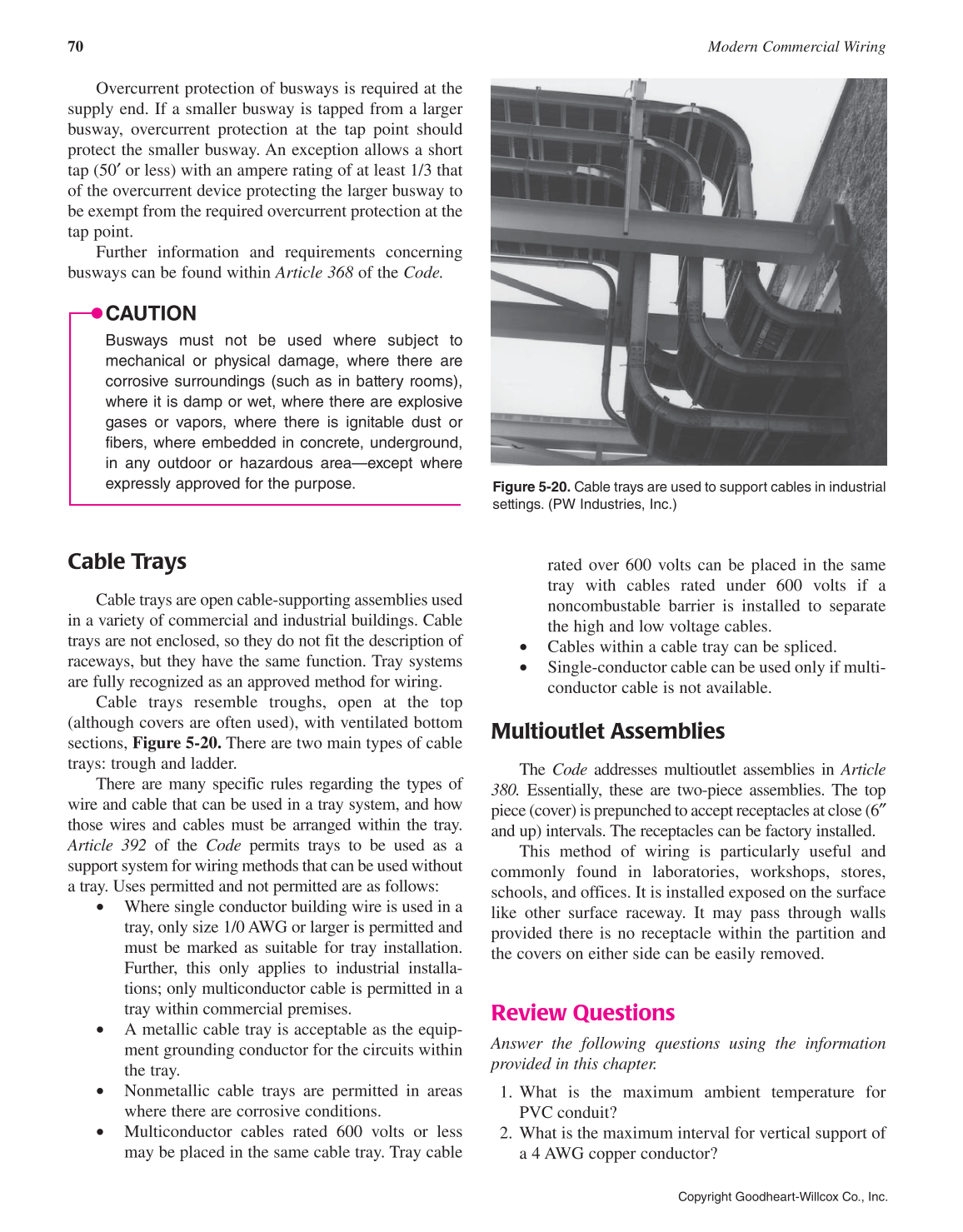 Modern Commercial Wiring, 6th Edition page 70
