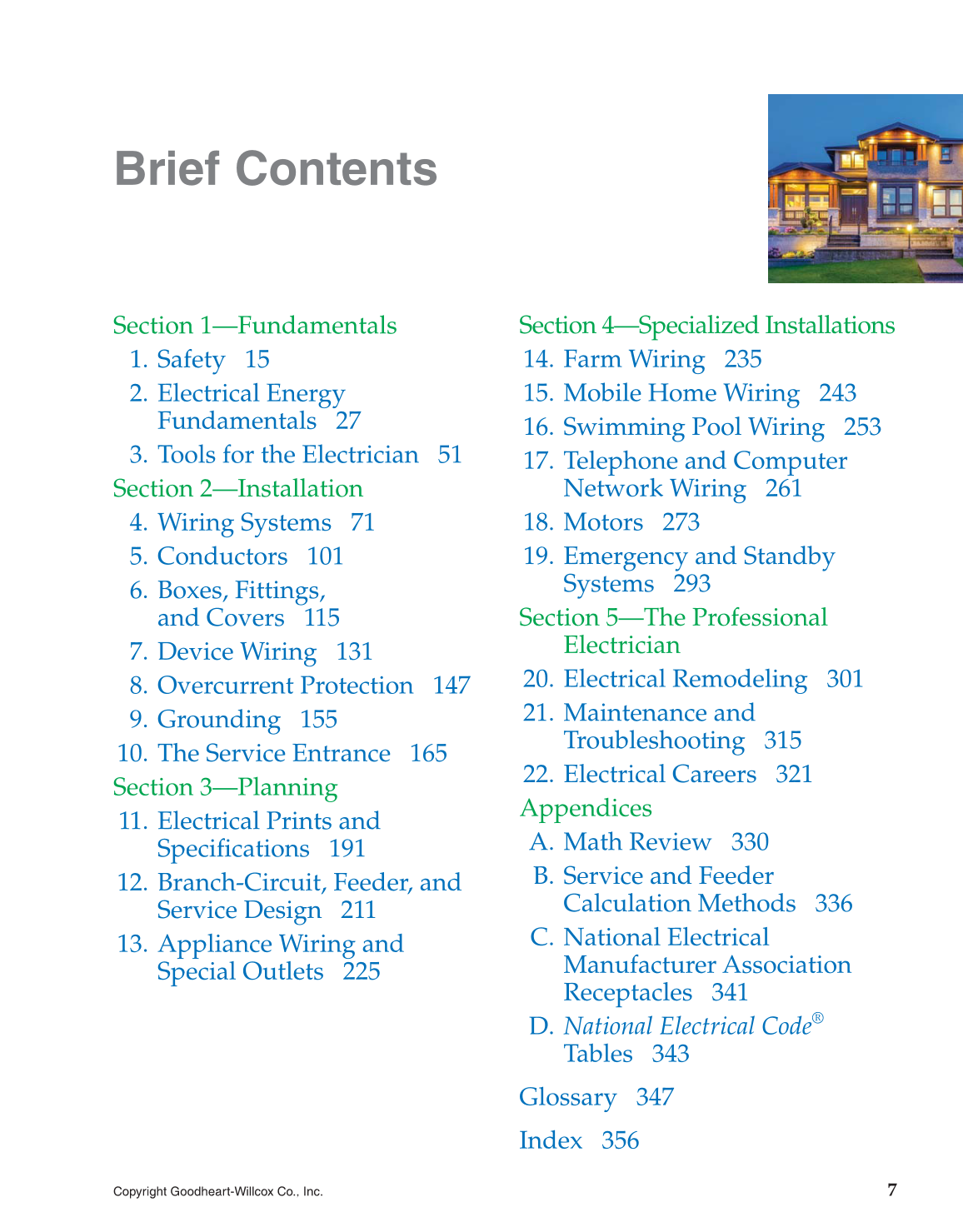 Modern Residential Wiring, 10th Edition page 7