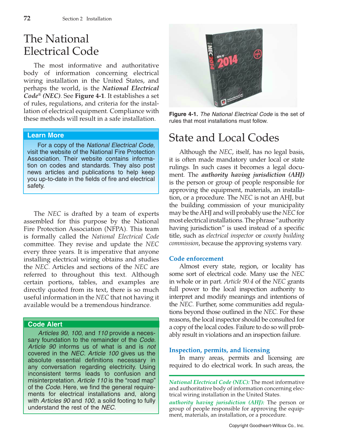 Modern Residential Wiring, 10th Edition page 72