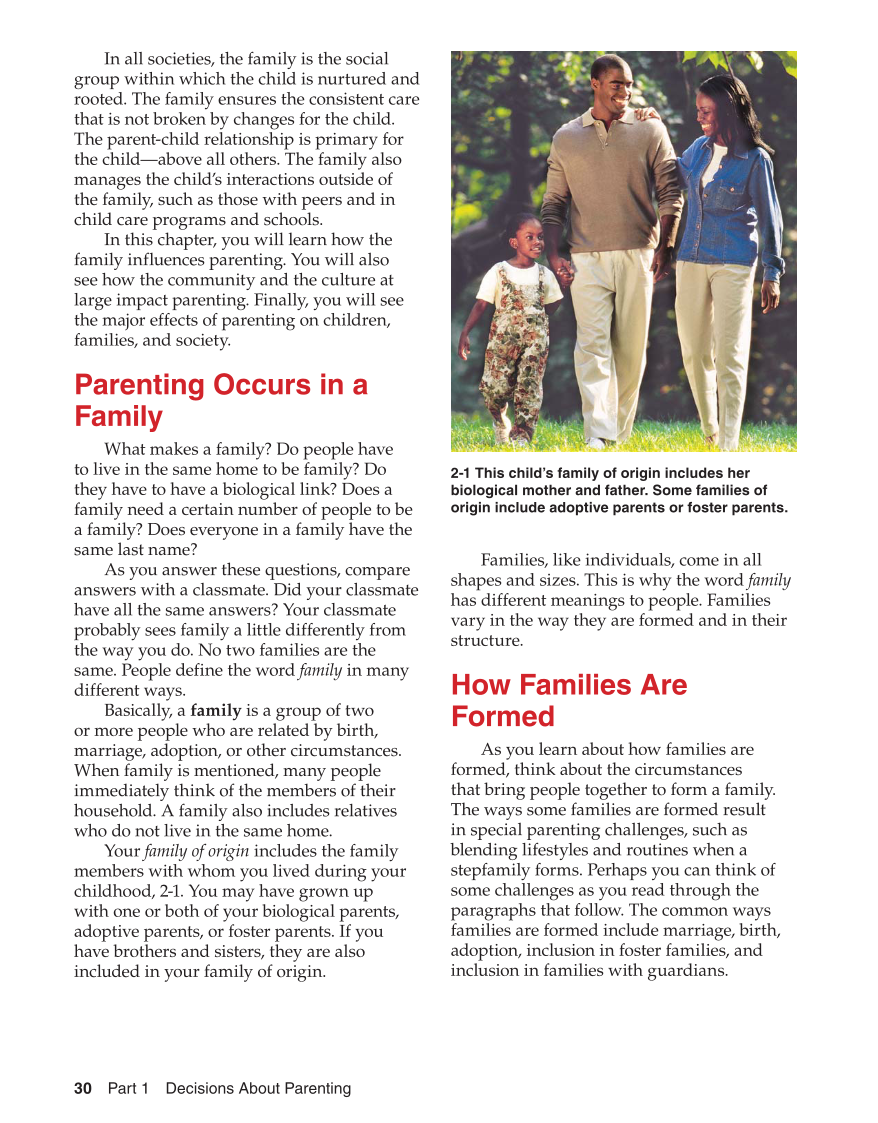 Parents and Their Children, 8th Edition page 30