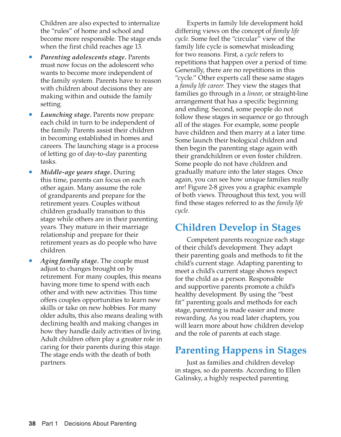 Parents and Their Children, 8th Edition page 38