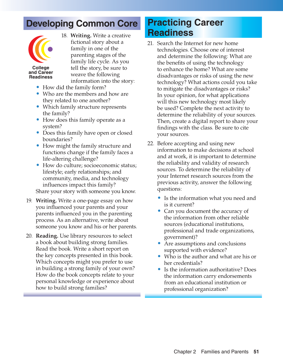 Parents and Their Children, 8th Edition page 51