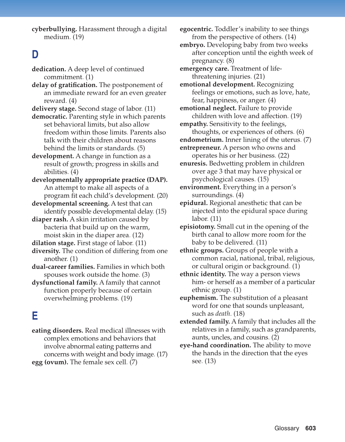 Parents and Their Children, 8th Edition page 603
