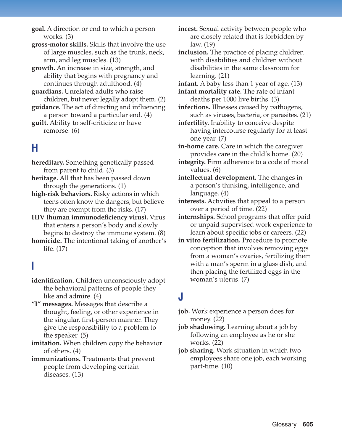 Parents and Their Children, 8th Edition page 605