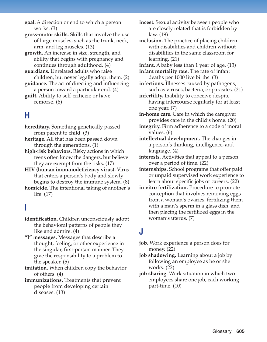 Parents and Their Children, 8th Edition page 605