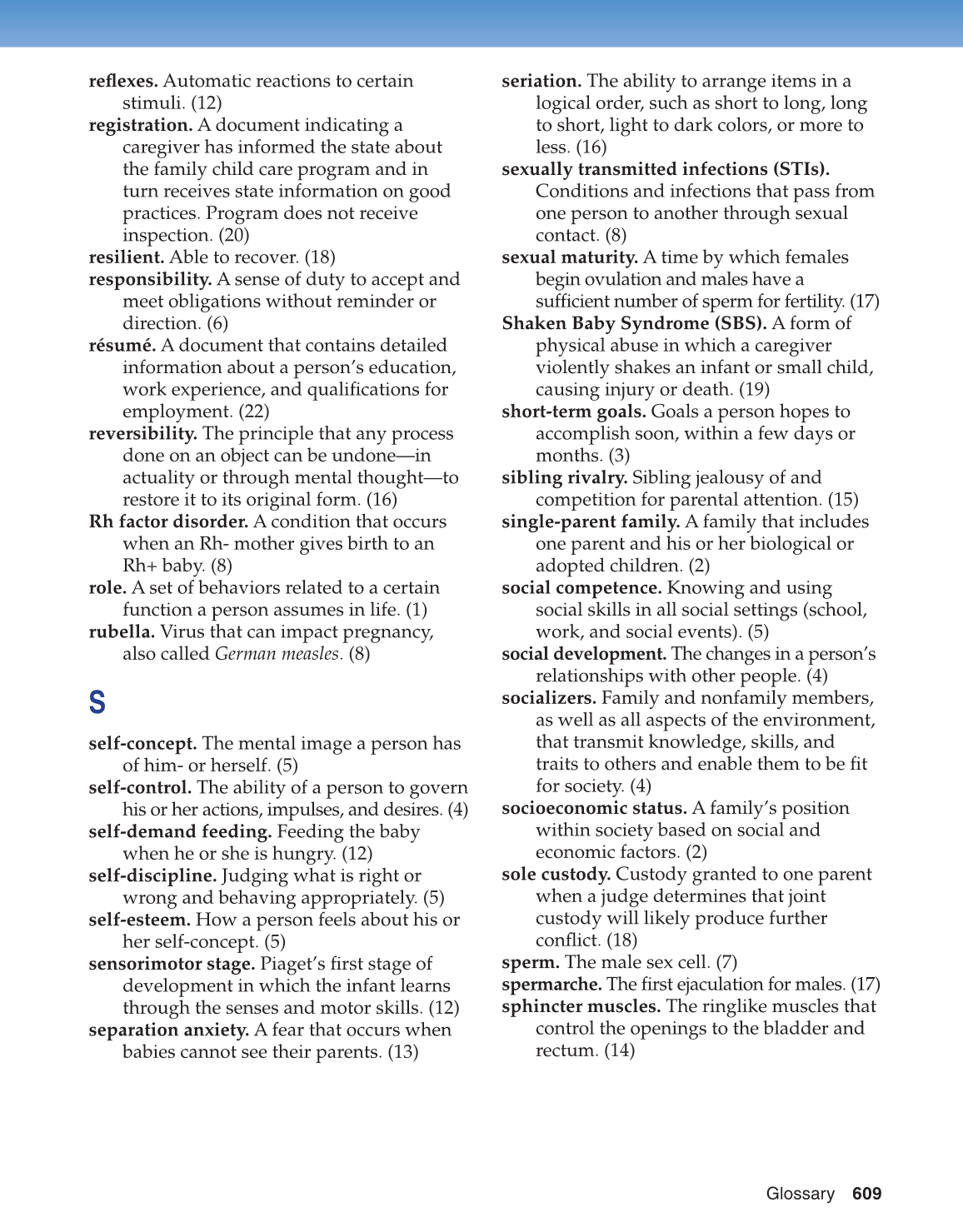 Parents and Their Children, 8th Edition page 609