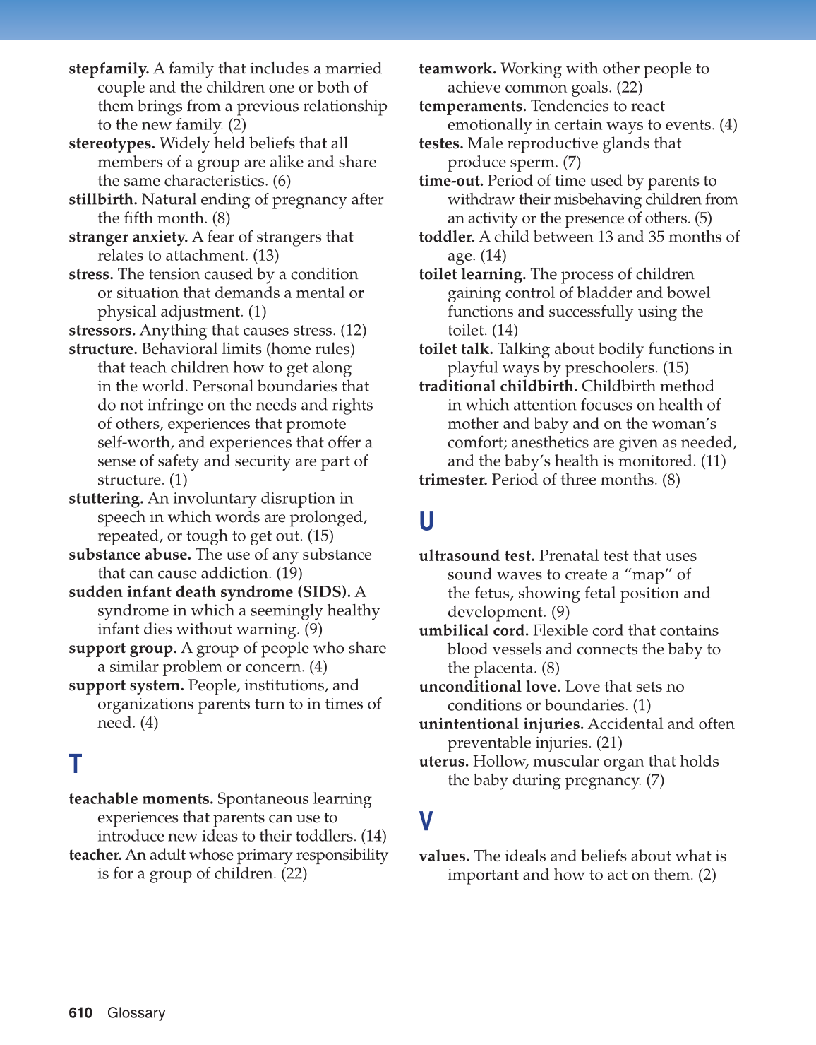 Parents and Their Children, 8th Edition page 610
