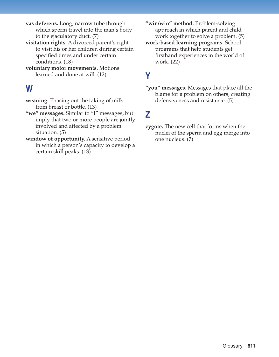 Parents and Their Children, 8th Edition page 611