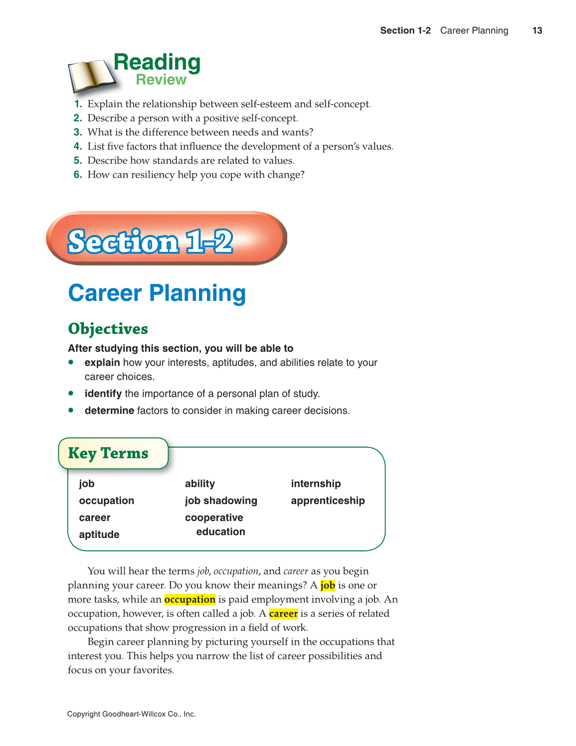 Succeeding in Life and Career: Foundations of Human Studies, 11th Edition page 13