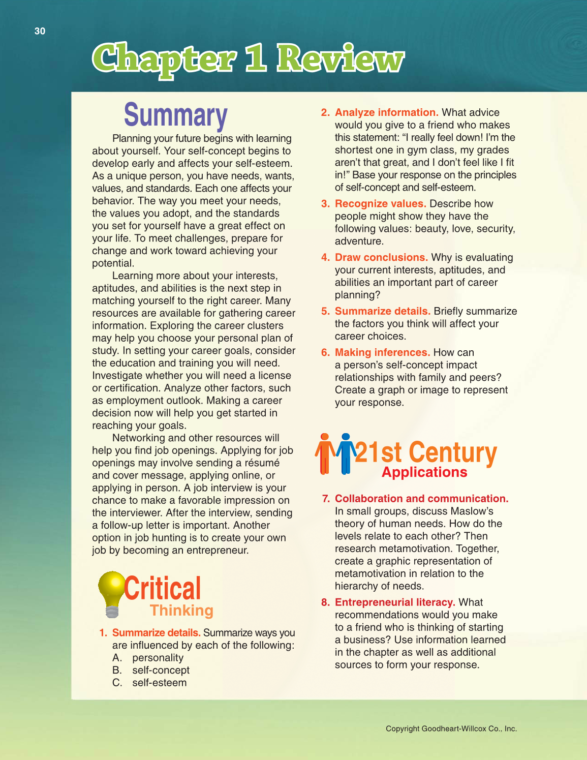 Succeeding in Life and Career: Foundations of Human Studies, 11th Edition page 30