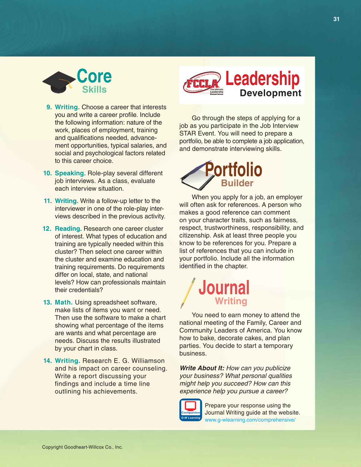 Succeeding in Life and Career: Foundations of Human Studies, 11th Edition page 31