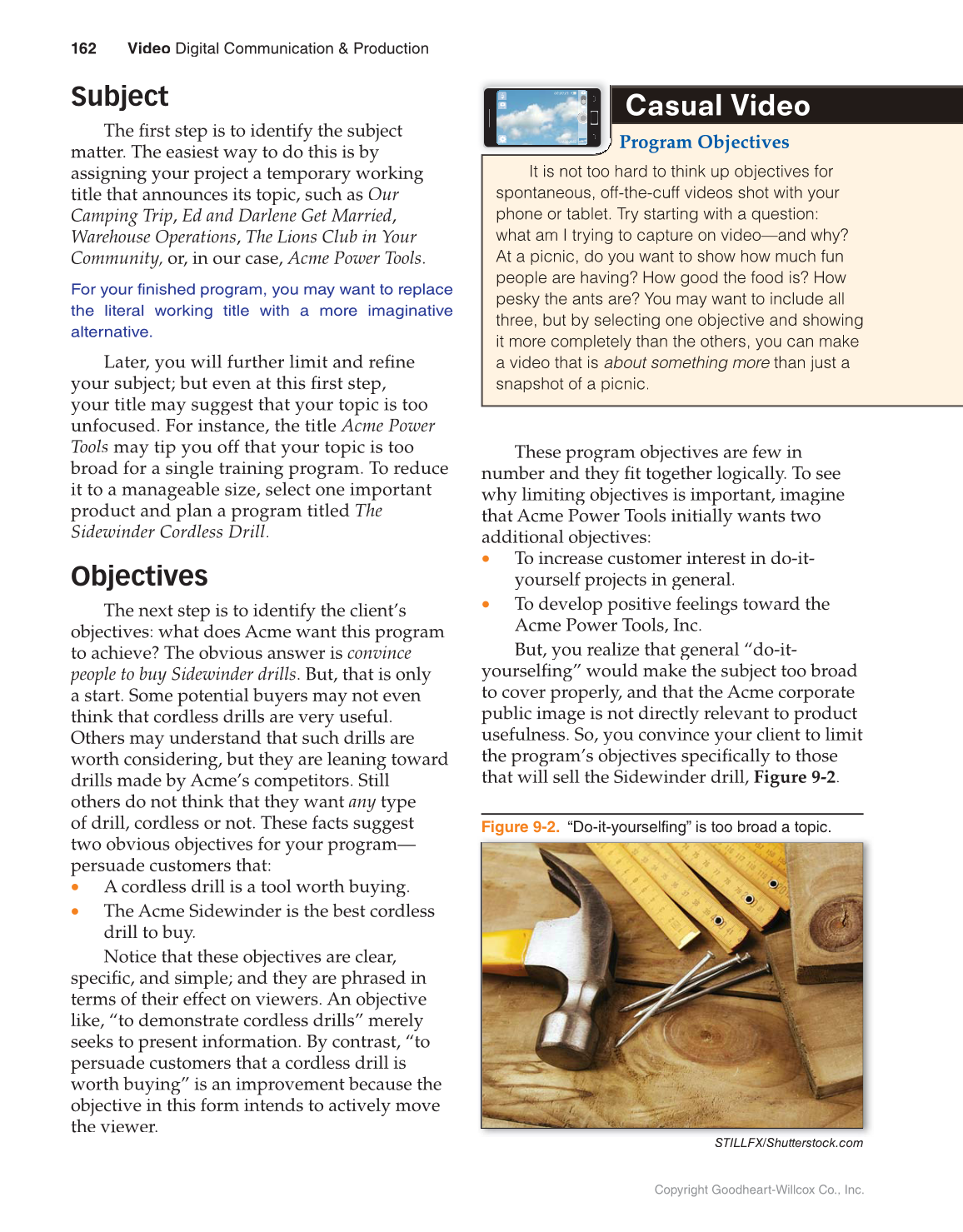 Video: Digital Communication & Production, 4th Edition page 162