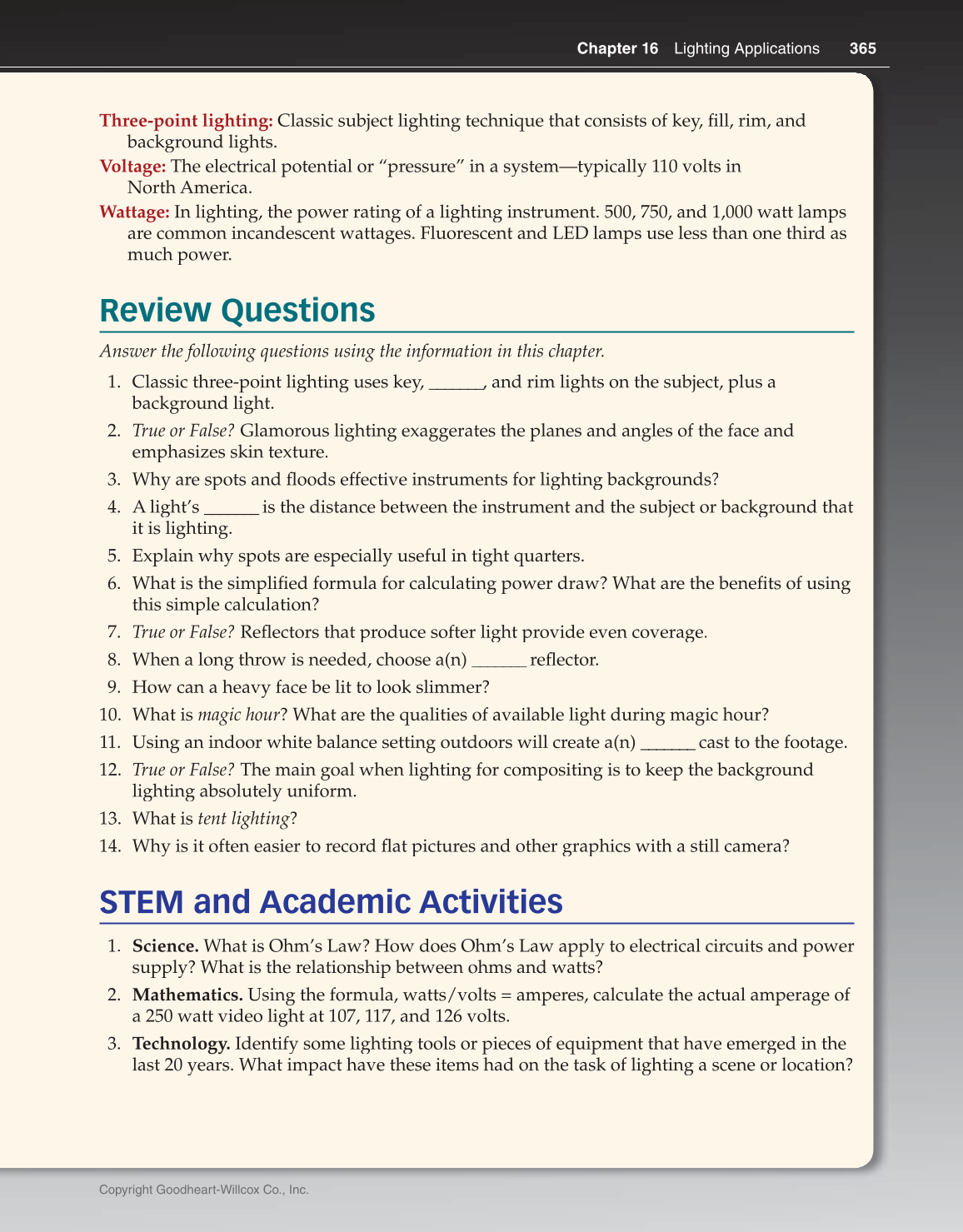 Video: Digital Communication & Production, 4th Edition page 365